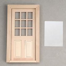 AirAds Dollhouse DIY 1:12 Miniature Interior Door panel door unfinished wood - £6.65 GBP