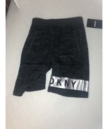 DKNY Casual Shorts 3 Pocket Boys Size 6 Black Heather W Metallic Stripe NEW - £18.97 GBP