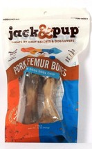 1 Bag Jack &amp; Pup 32 Oz Pork Femur Bones 2 Pack All Natural Grain Free Ex... - £13.32 GBP