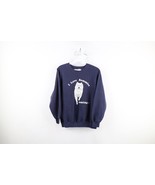 Vintage 70s Womens Medium Faded Spell Out Samoyed Dog Crewneck Sweatshir... - $94.06 CAD