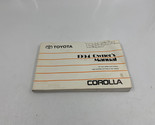1999 Toyota Corolla Owners Manual OEM E03B32051 - $14.84