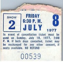 John Sebastian Concert Ticket Stub Juillet 8 1977 Central Park New York Ville - £39.40 GBP