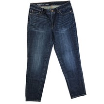 Talbots Flawless Girlfriend Jeans 6 Distressed Dark Wash Straight Leg St... - £23.56 GBP