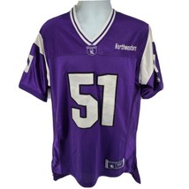 Northwestern Wildcats Majestic Vintage Football Jersey Size S Purple - £38.80 GBP