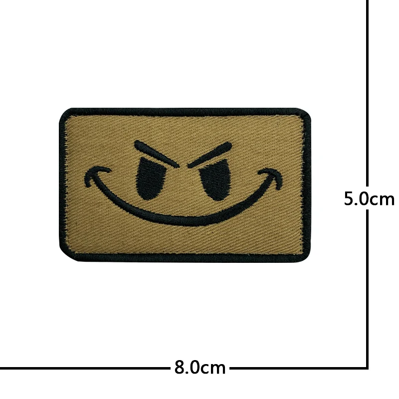 Sporting Smile Face A Engraving Patch high quality Hook Nylon Material Reflectiv - £23.90 GBP