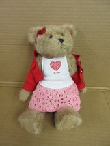 NOS Boyds Bears 4038182 Heart Love Valentine&#39;s Day Plush Bear Pink Red B76 K* - £28.76 GBP