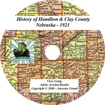 1921 History Of Hamilton &amp; Clay County Nebraska Ne - £4.67 GBP