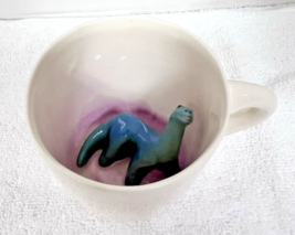 Vintage Spademan Peek a Boo Surprise Dinosaur Blue Green Mug Tea Coffee - $24.75