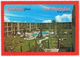 Postcard Greetings From The Ramada Inn Palm Springs California - £3.85 GBP