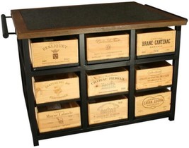 Hobbs Germany Kitchen Island, French Wine Crate 18 Drawer, Italian Granite, - £4,318.17 GBP