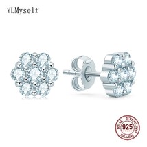 Real D Color Moissanite Diamond Earrings for Women 100% 925 Sterling Silver 2.5- - £83.27 GBP