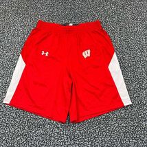 Wisconsin Badgers Athletic Shorts Men Large Under Armour Outdoor Size 30 L - $418.20 MXN