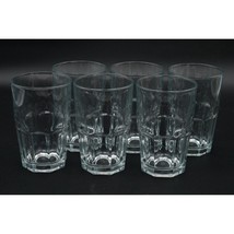 Crisa Clear Glass Gibraltar Tumblers 5 1/4&quot; H Set of 6 - £32.52 GBP