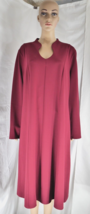 J Jill Wearever Double Face Jersey Elliptical A-Line Crimson Maxi Dress XL New - £62.77 GBP