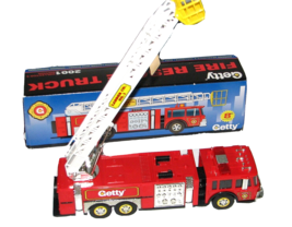 Getty Limited Edition Fire Rescue Truck Toy Siren Lights Diecast Collectible NEW - $13.81