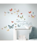 RoomMates RMK3263SCS Lisa Audit Butterfly Quote Peel and Stick Wall Decals - $21.77