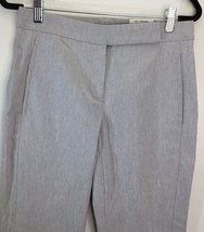 Women&#39;s Dress Pants Gray Flat-Front Trouser-Leg Stretch ALFANI Size 0 - £13.34 GBP