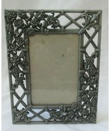 Vtg  Picture Frame 3.5 x 5 metal rose trellis - £9.43 GBP