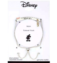 Sterling Silver Disney MOM Bracelet, Mickey Mouse Bracelet, Mom Christmas Gift - $56.99
