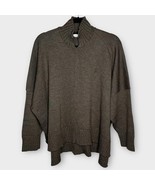 ESKANDAR brown 100% merino wool drop shoulder oversized boxy sweater one... - £190.20 GBP