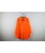 Vintage 90s Cabelas Mens 2XLT Whipcord Collared Button Shirt Blaze Orang... - $1,094.83 MXN