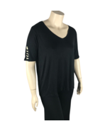 MARC NEW YORK Performance Plus Lace-Up Sleeve Soft Jersey T-shirt, Black... - £10.59 GBP