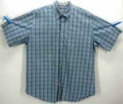 Peter Millar Men&#39;s Xl 100% Cotton Plaids &amp; Checks S/S Button Down Casual Shirt - £19.35 GBP