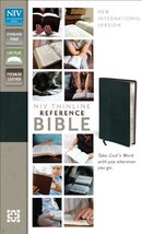 NIV, Thinline Reference Bible, Premium Leather, Black, Red Letter Edition Zonder - £97.63 GBP