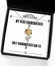 Brilliant Grandmother Gifts, Only Grandmother Can Fix It, Sarcasm Sunflower Pend - £39.87 GBP