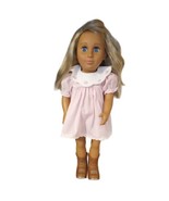 TollyTots Toy Doll Blue Eyes Blonde Hair Pink Dress Cowboy Boots Panties... - £16.87 GBP