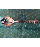 INTERNATIONAL  SILVER plate SLOTTED SERVING SPOON 8 3/8&quot; NO MONOGRAM - £14.69 GBP