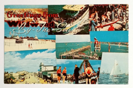 Greetings from Wildwood Boardwalk Beach Sea New Jersey NJ Koppel Postcard 1960s - £4.70 GBP