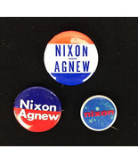 President Richard Nixon Spiro Agnew Vintage Political Pinback Buttons Lo... - $15.77