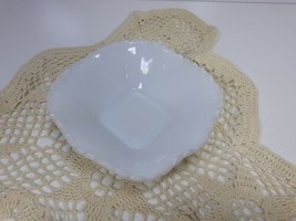 Vtg Milk Glass Candy Dish 6.5” Diamond Pattern - $6.99