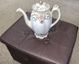 Antique Victorian Porcelain Teapot with Hand Painted Flowers and Gold Gild - $99.00