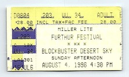 Furthur Phil Lesh Bob Weir Ticket Stumpf August 4 1996 Phoenix Arizona - $49.48