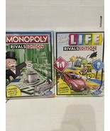Monopoly + Life Rivals Edition 2 Player Game Brand NEW SEALED Lot Of 2 - $34.88 CAD