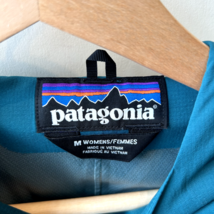 M - Patagonia Dark Teal Stretch Rainshadow Zip Up Hooded Jacket 0524ME - £62.95 GBP
