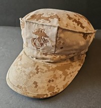 USMC Cover Garrison Marpat Digital Desert US Marine Corps Hat Cap Size Small B - £9.33 GBP