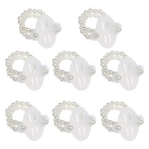 8x Elastic Pearl Wristband Wristlet Corsage DIY Decor Accessories Handma... - £12.37 GBP