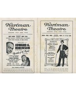 3 Hartman Theatre Programs 1957 Columbus Ohio Pidgeon Douglas Goddard - £27.42 GBP