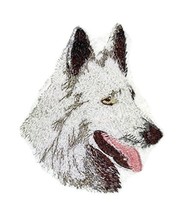 Amazing Dog Faces[White Swiss Shepherd] Embroidery Iron On/Sew Patch [4&quot;x 3.37&quot;] - £9.24 GBP