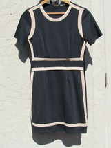Miusol Black Color Block Dress Size Large Short Sleeve Bodycon 34972 - £15.56 GBP