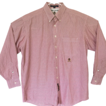 Vintage 90s Tommy Hilfiger Men&#39;s Long Sleeve Shirt Sz 16-34 Red White St... - £25.69 GBP