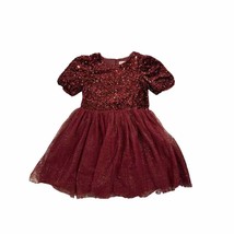 Girls Red Sequin and Tulle Layer Dress - £11.00 GBP