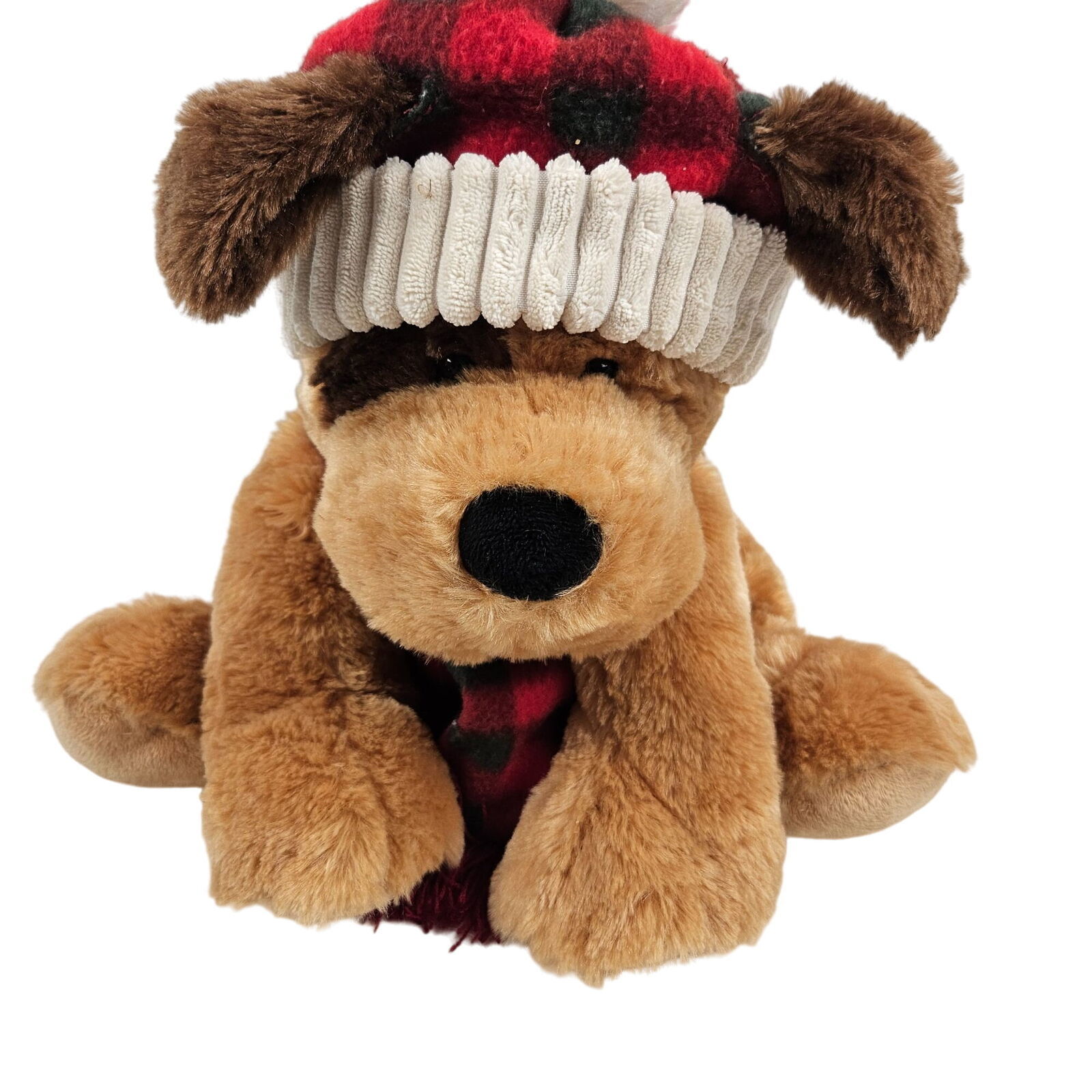 Primary image for Hug Fun International Holiday Christmas Puppy Dog Stuffed Animal Plush Hat Scarf