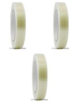 3 rolls 3/4&quot; x 60 yd Filament Reinforced Strap Fiberglass Tape 3.9 mil Free Ship - £11.48 GBP