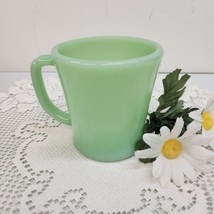 Fire King Jadeite Restaurant Ware Mug Cup D Handle Jadite Glass Green Oven Ware - $24.18