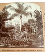 Casino Gardens Monte Carlo Monaco Keystone View Co Stereoview Photograph - $163.27 MXN
