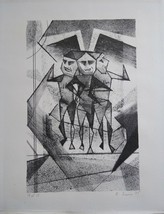 1975 signed abstract lithograph by R. Irwin - £99.91 GBP